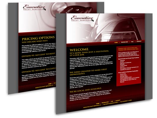Executive Valet Services Website